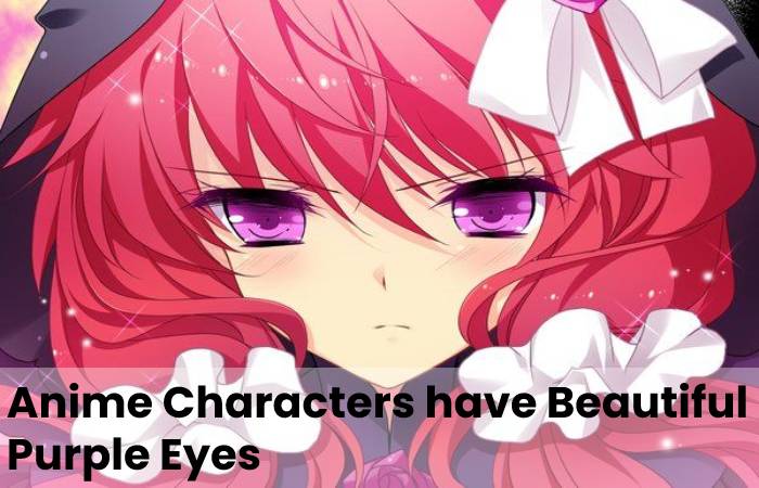 Anime Girl With Red Hair And Purple Eyes