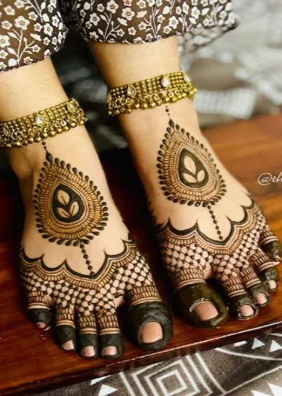 Feet Mehndi Design with A Modern Vibe